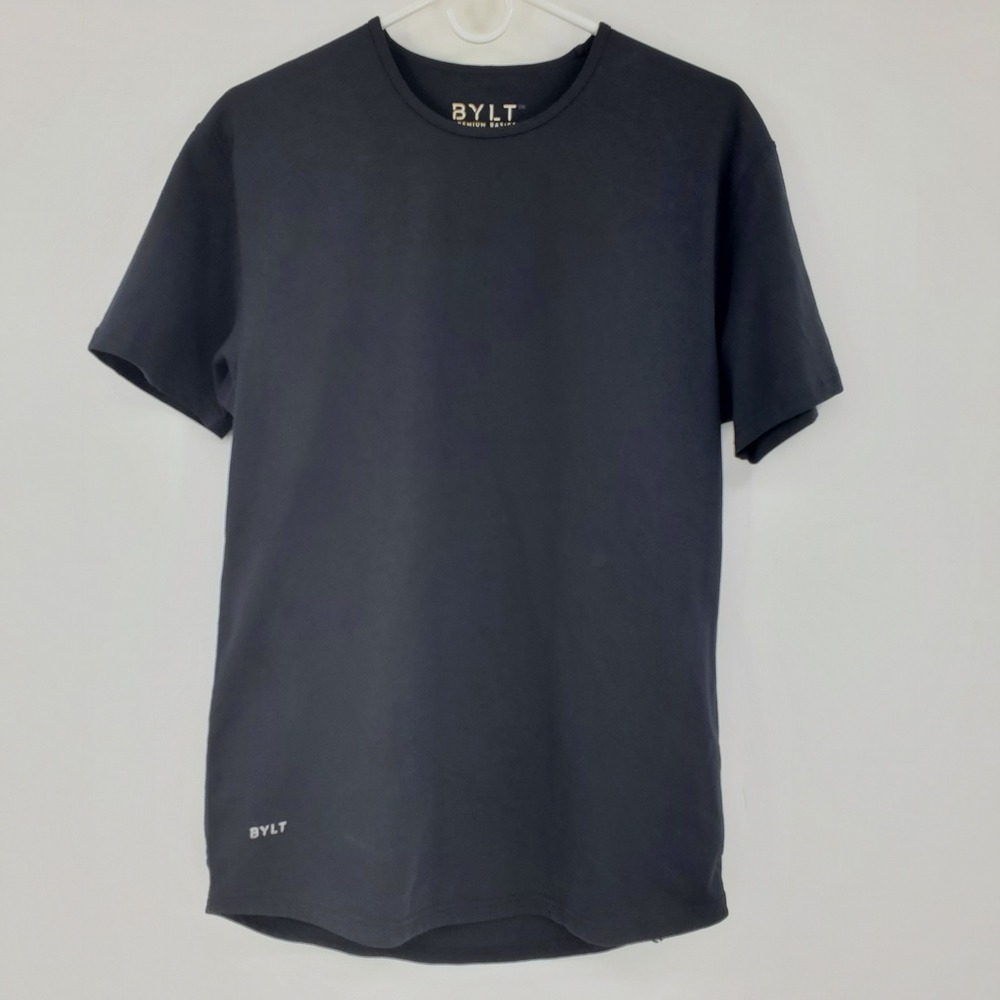 BYLT Premium Lightweight Basics Lux Drop Cut T-Shirt Mens Medium Black‎ Casual